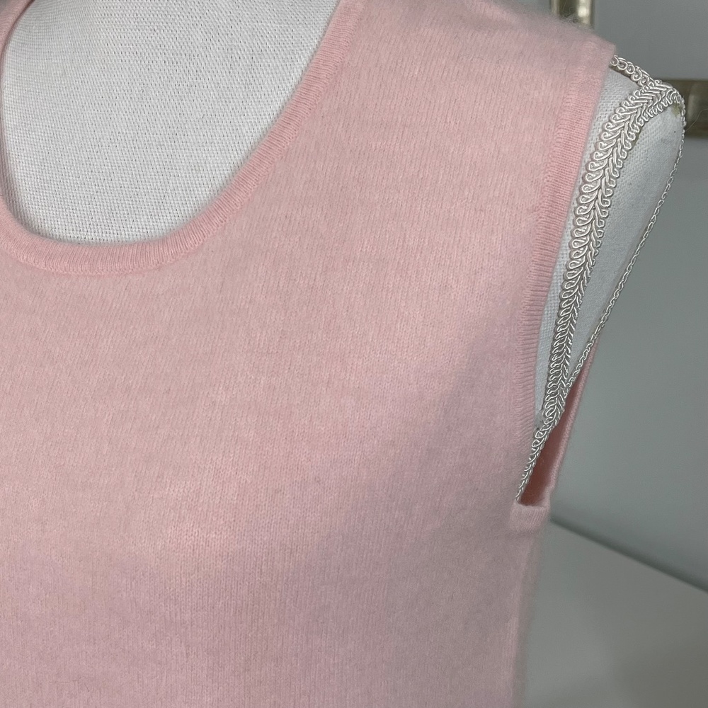 Cashmere Precious Fiber 100% Cashmere Sleeveless Shell Size Large - Picture 3 of 8